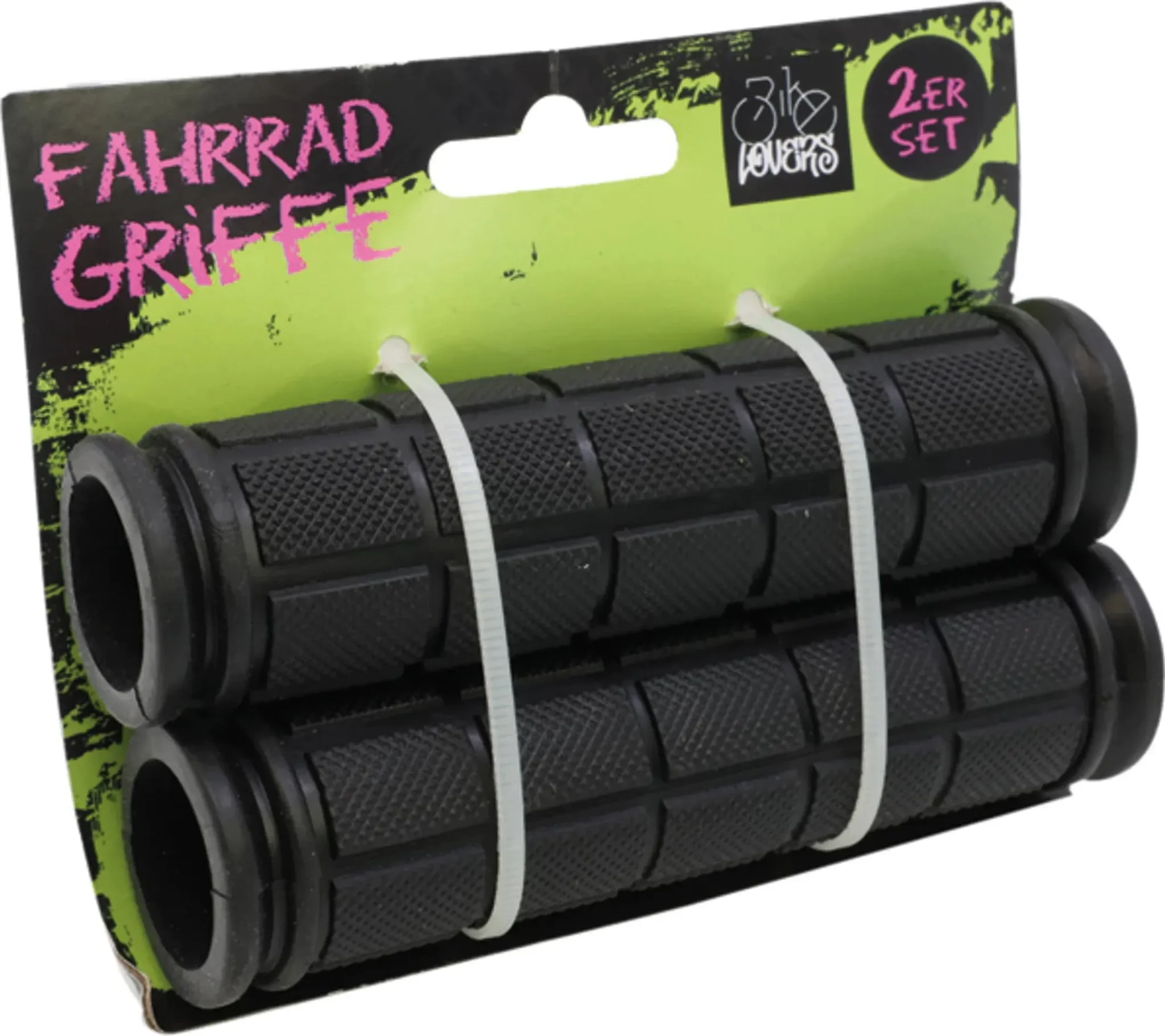 Fahrradgriffe aus Gummi – 1 Paar, Schwarz