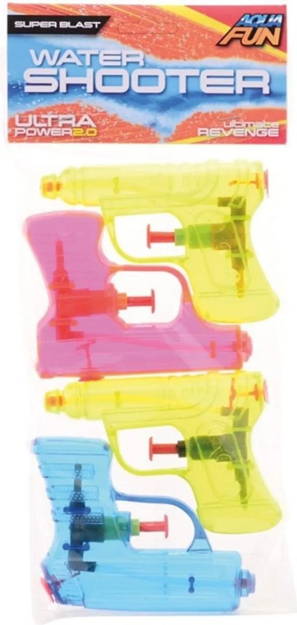Aqua Fun Wasserpistolen – 4er-Pack, ca. 11 cm