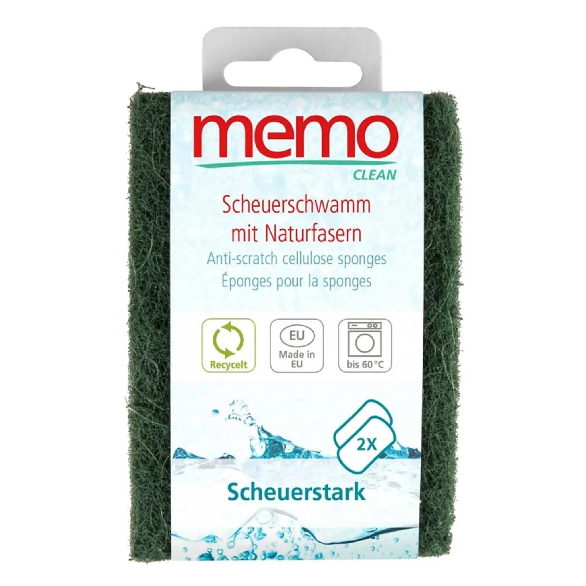 Memo Naturfaser-Reinigungsschwämme – 2er Pack