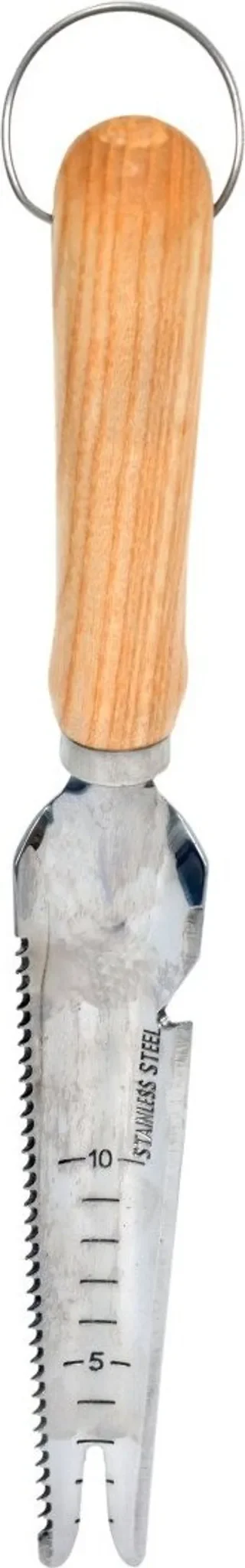 Unkrautstecher Edelstahl – 33 cm mit Holzgriff