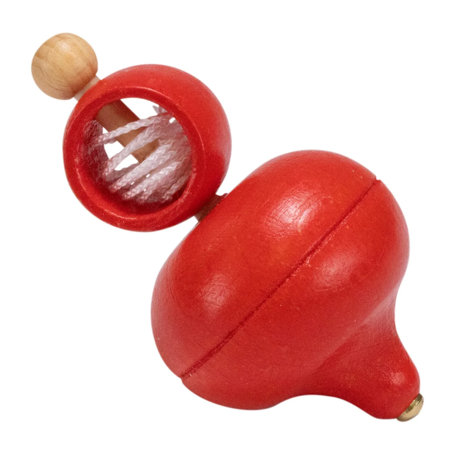 Schnurkreisel aus Holz – selbstaufwickelnd, Rot