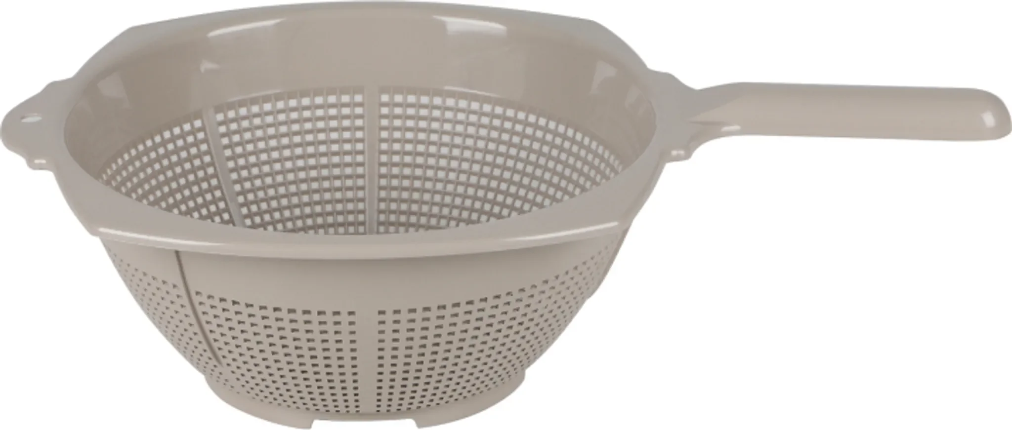 Plastiksieb mit Griff – 30 cm, beige
